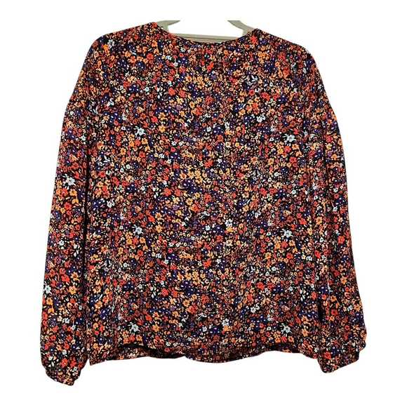 NWOT J. Crew Factory Floral Crinkle Peasant Top Size Small S - Picture 3 of 8
